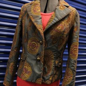 Satin Paisley Shorty Blazer